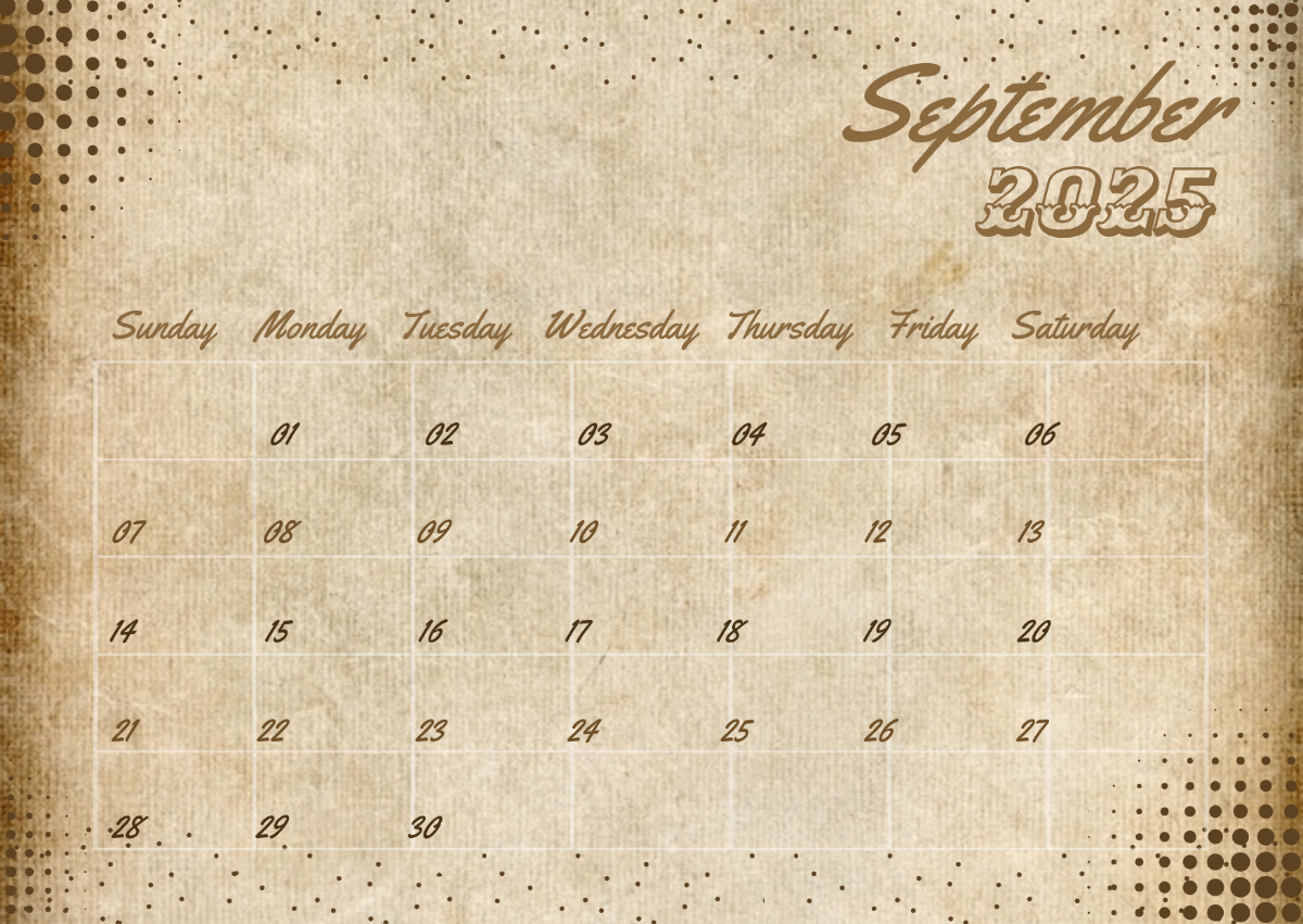 Page 12 | Free Calendar Templates, Editable And Printable - September 2025 Calendar Printable Shining Mom
