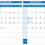 Printable September And October 2025 Calendar – Free Pdf & Jpg – Calendar For September And October 2025