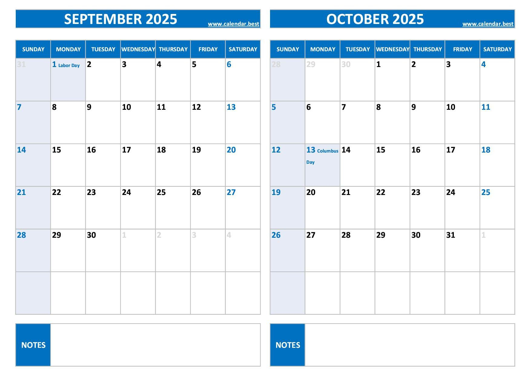 Printable September And October 2025 Calendar - Free Pdf &amp;amp; Jpg - Printable Calendar Months For September October 2025 Free