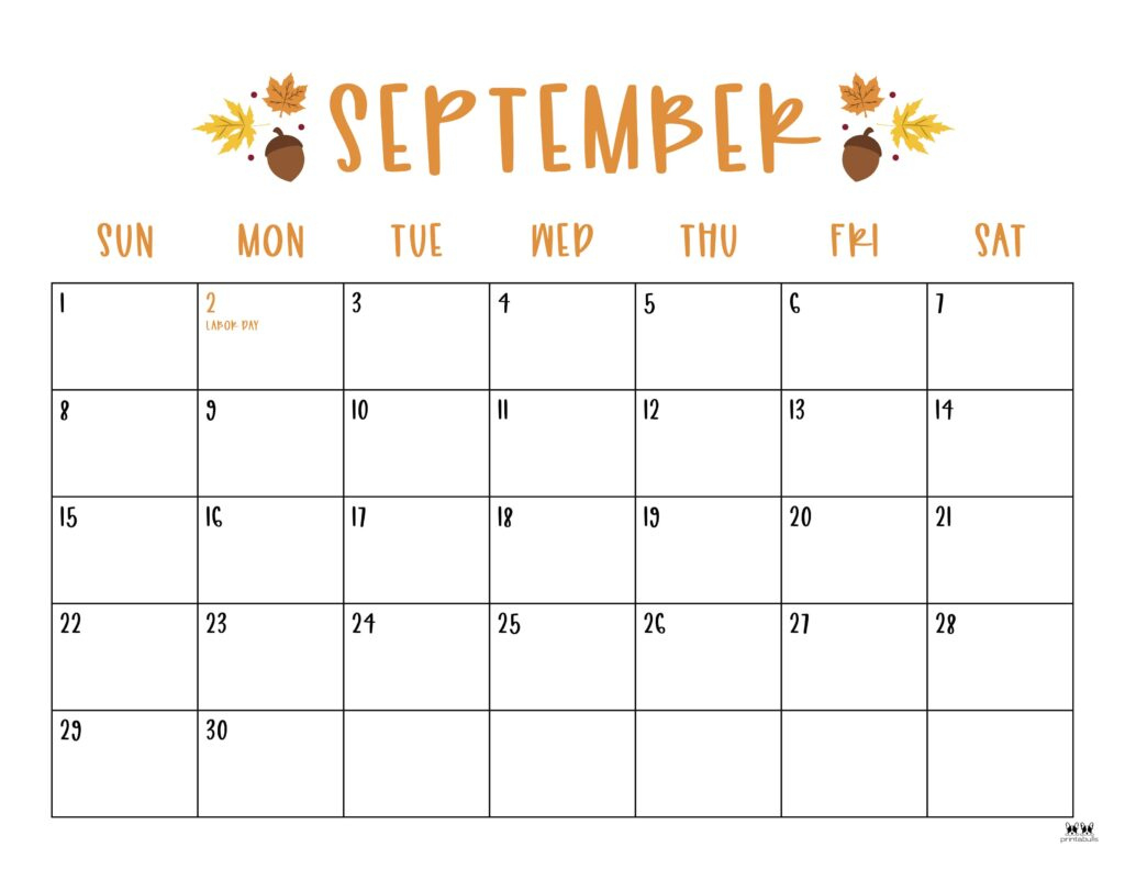 September 2024 Calendars - 50 Free Printables | Printabulls - September Calendar Printable