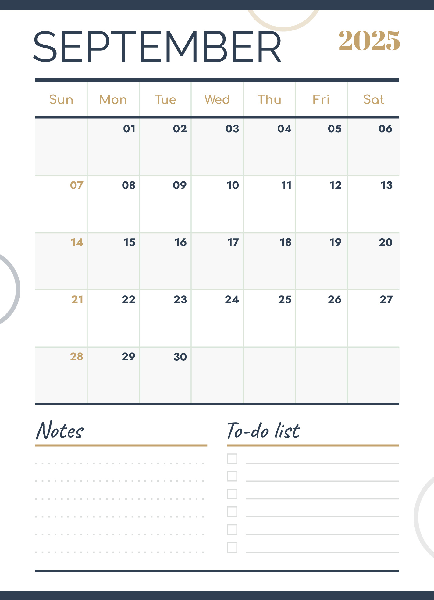 September 2025 Calendar Free Google Docs Template - Gdoc.io - Calendar 2025 September Google