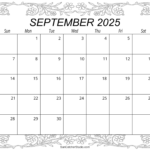 September 2025 Calendar (Free Printable) – Free Printables – September 2025 Calendar Cute Printable