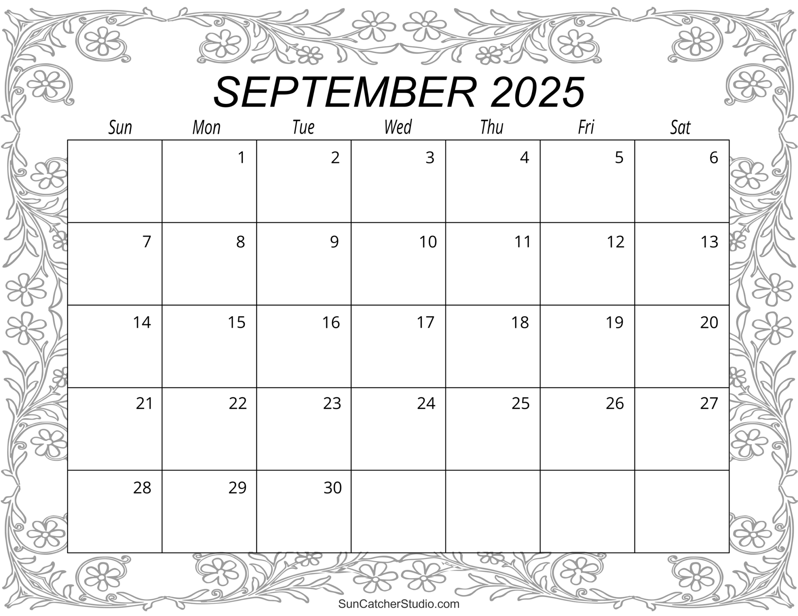 September 2025 Calendar (Free Printable) – Free Printables - September Calendars 2025 Printable Free