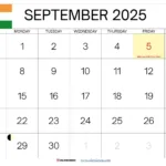 September 2025 Calendar India – Tamil Calendar September 2025