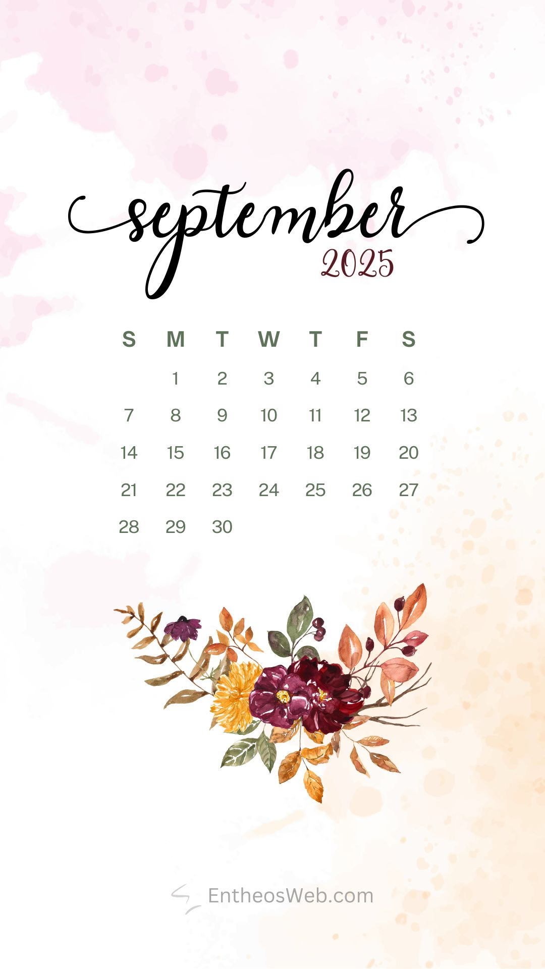 September 2025 Calendar Phone Wallpaper | Entheosweb - Iphone Wallpaper Calendar September 2025