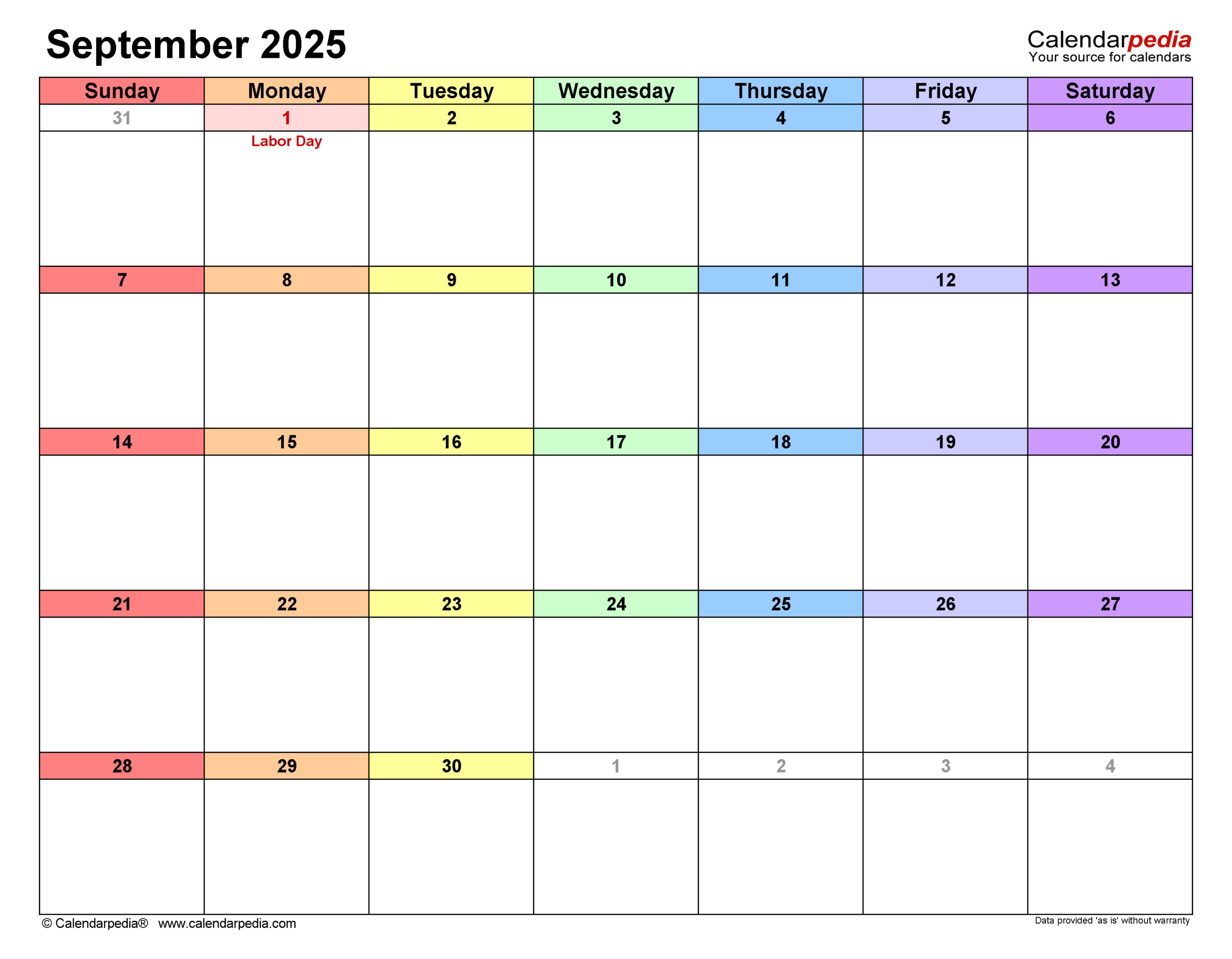 September 2025 Calendar | Templates For Pdf, Excel And Word - Calendar 2025 September to December For Planning