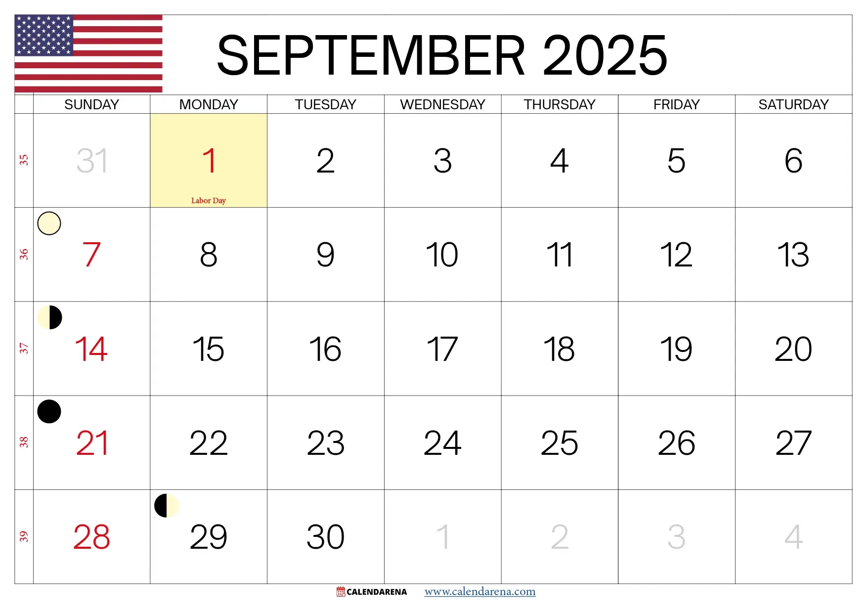 September 2025 Calendar With Holidays - September 2025 Calendar With Holidays
