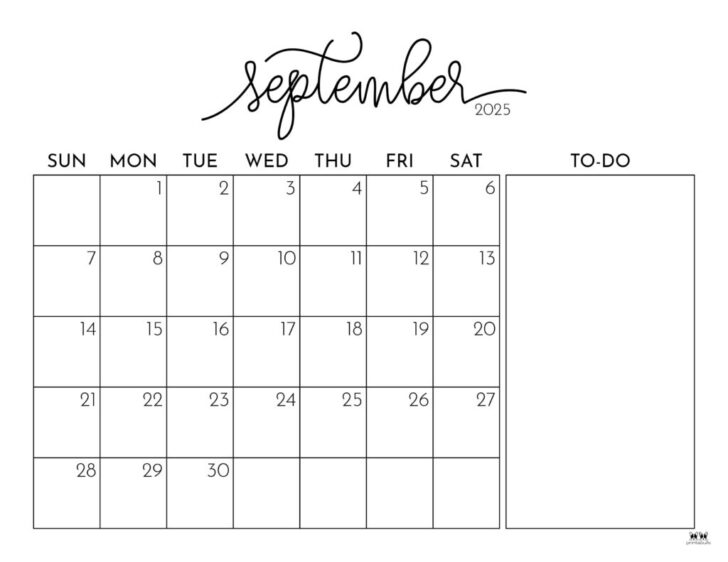 Calendar September 2025