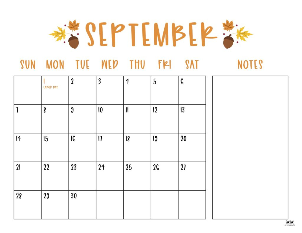 September 2025 Calendars - 107 Free Printables | Printabulls - September Printable Calendar