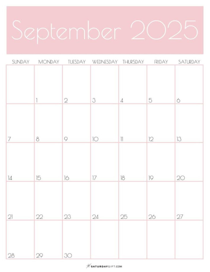 September 2025 Calendar Page