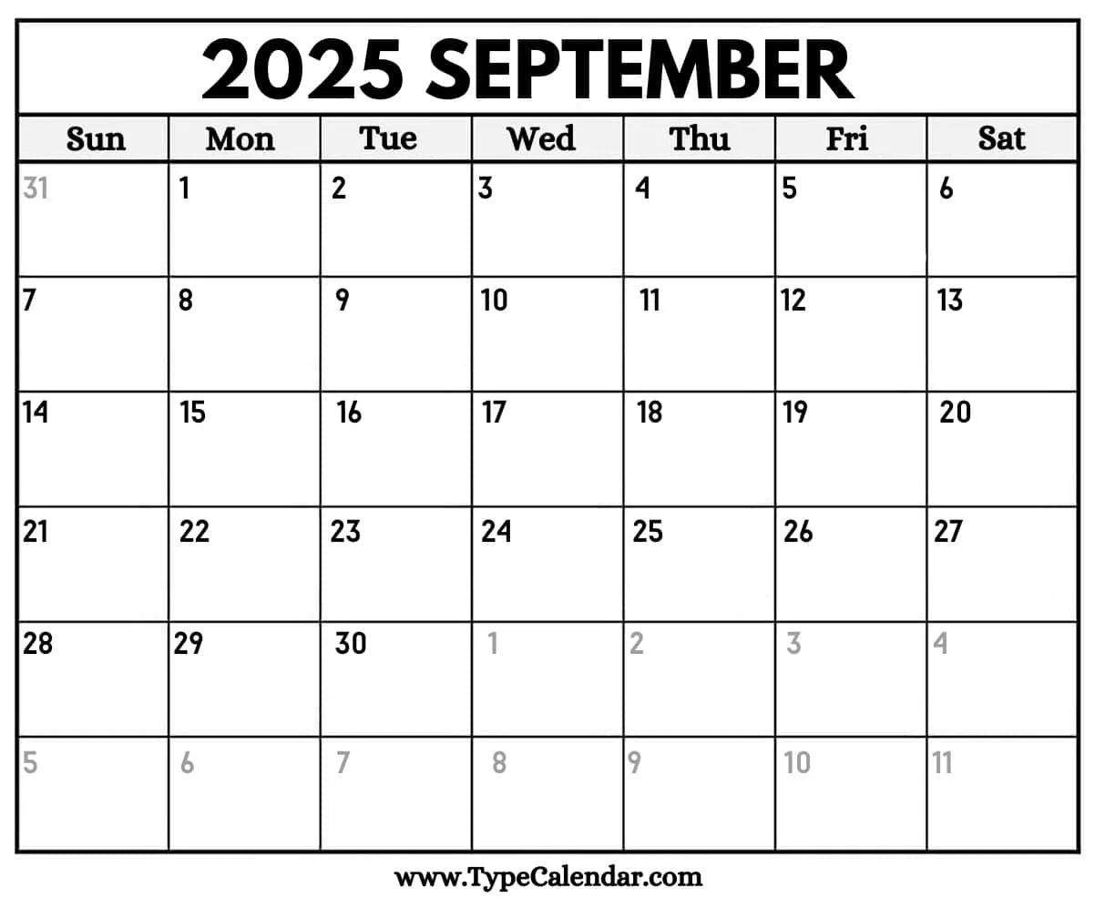 September 2025 Calendars - Free Printable Templates - September 2025 Calendar Canada