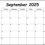 September 2025 Monday Calendar | Monday To Sunday – Calendar September Week 2025