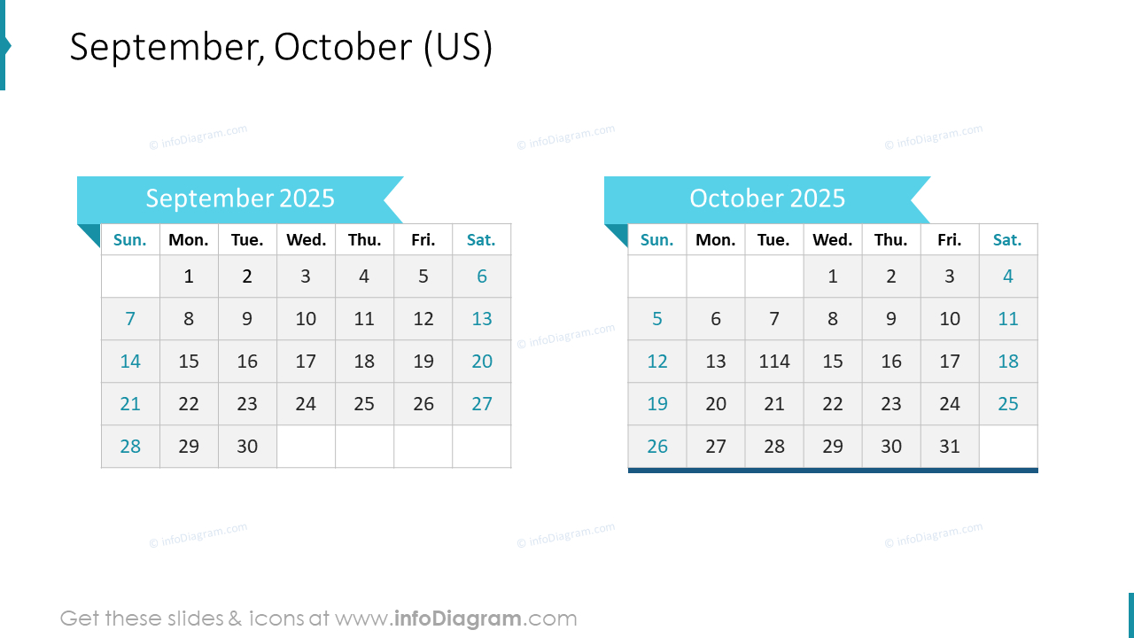 September, October (Us) - September and October 2025 Calendar