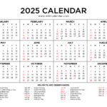 Year 2025 Calendar Printable With Holidays – Wiki Calendar – September 2025 Calendar Wiki